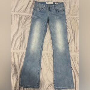 BKE Women's Faded Blue Boot Cut Jeans